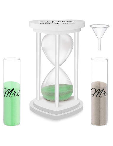 Reloj de Arena de Madera Anglechic con Jarrones y Arena