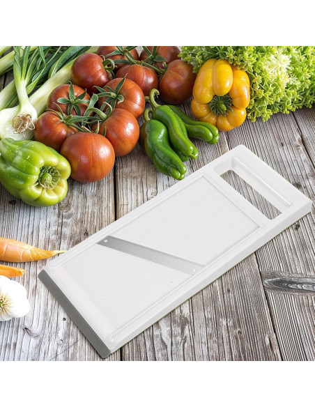 Rebanador Mandolina de Mano Classicseali - Acero Inoxidable, Blanco