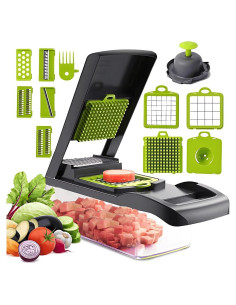 Cortador y Picador de Verduras 16 en 1 Genérico - 8 Cuchillas Intercambiables