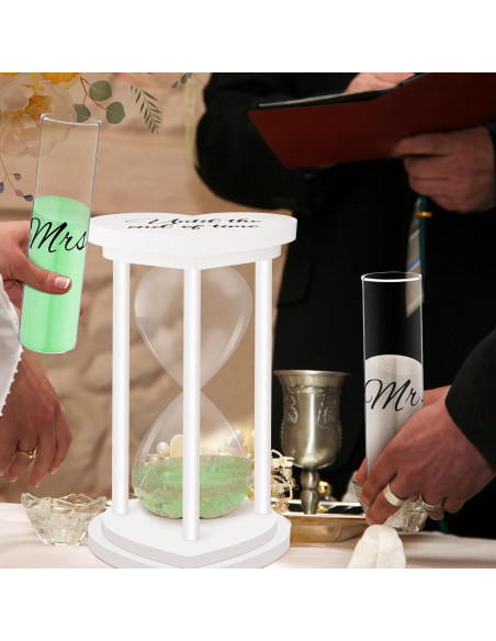 Reloj de Arena de Madera Anglechic con Jarrones y Arena