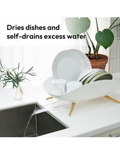 Escurridor de Platos Carrotez con Grifo Giratorio Blanco 31.5x47.4cm 2