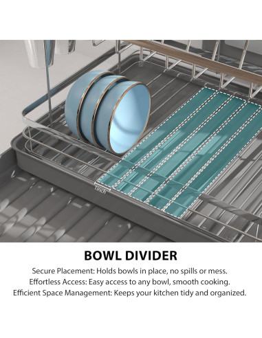 Estante para Secar Platos SUSTEAS Expandible 2 Niveles Gris