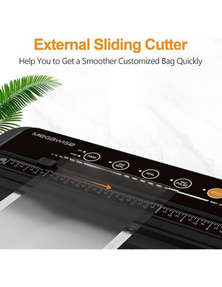 Máquina Selladora al Vacío MegaWise VS6620 - 80kPa, Automática, Incluye Bolsas