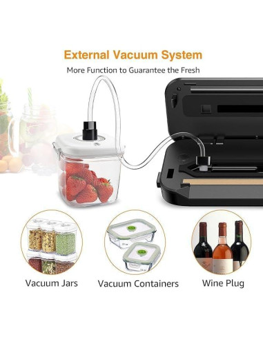 Máquina Selladora al Vacío MegaWise VS6620 - 80kPa, Automática, Incluye Bolsas