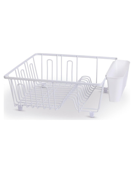 Escurridor de Platos Pequeño Smart Design Blanco con Taza