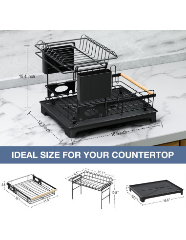Escurridor de Platos 2 Niveles Utheinteck Antioxidante