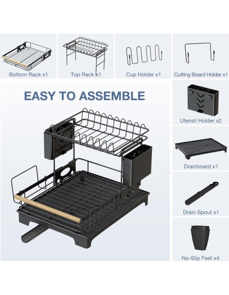 Escurridor de Platos 2 Niveles Utheinteck Antioxidante