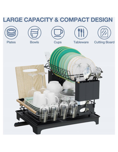 Escurridor de Platos 2 Niveles Utheinteck Antioxidante