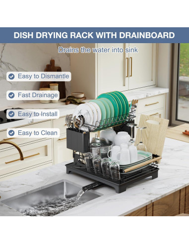 Escurridor de Platos 2 Niveles Utheinteck Antioxidante