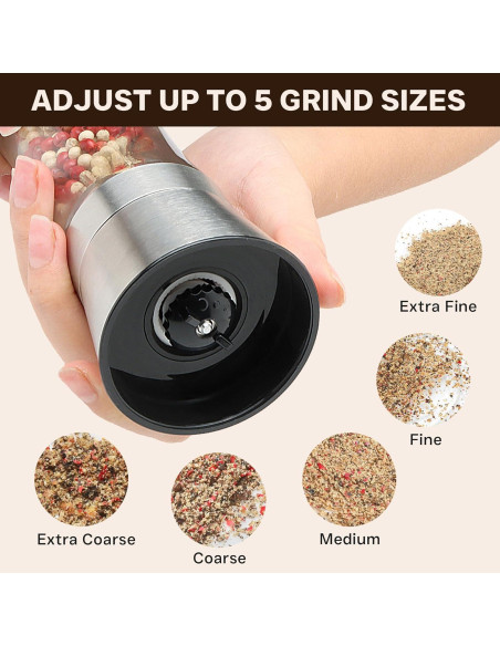 Juego de Molinillos de Sal y Pimienta M JINGMEI 2 Piezas