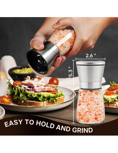 Juego de Molinillos de Sal y Pimienta M JINGMEI 2 Piezas