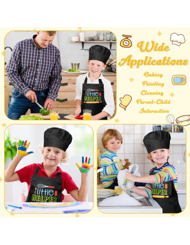 Conjunto Delantal y Gorro Chef Niños R HORSE Ajustable