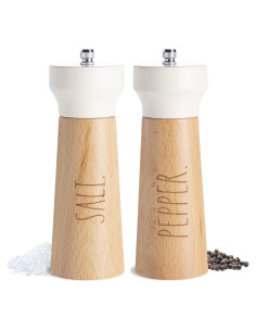 Conjunto de Molinillos de Sal y Pimienta Rae Dunn - Bambú 15.24 cm