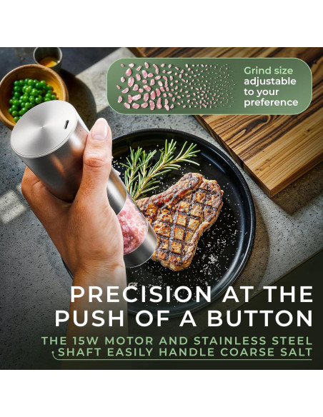 Conjunto Molinillos Eléctricos de Sal y Pimienta WALDWERK