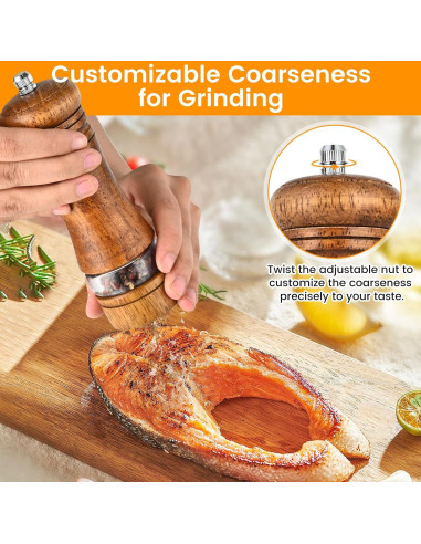 Juego de Molinillos de Sal y Pimienta BeKoas 15 cm Madera