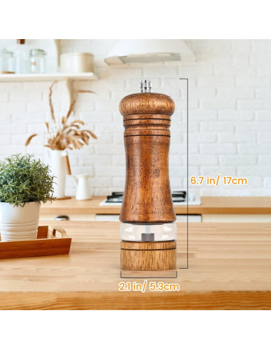 Juego de Molinillos de Sal y Pimienta BeKoas 15 cm Madera