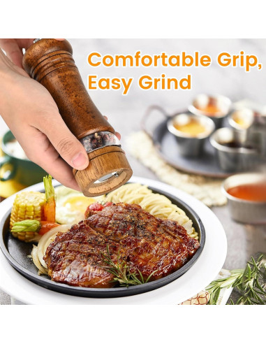 Juego de Molinillos de Sal y Pimienta BeKoas 15 cm Madera