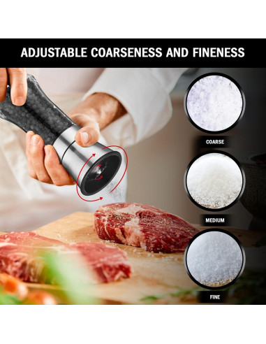 Juego de 12 Molinillos de Sal y Pimienta Nuenen 177 ml Acero Inoxidable