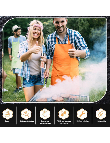 Juego de 12 Molinillos de Sal y Pimienta Nuenen 177 ml Acero Inoxidable