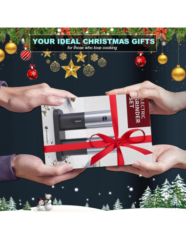 Juego de Molinillos Eléctricos Recargables DERGUAM con Luz LED