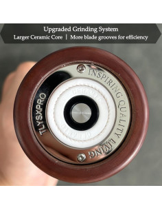 Juego de Molinillos de Sal y Pimienta TLYSXPRO Madera Haya 21 cm 2