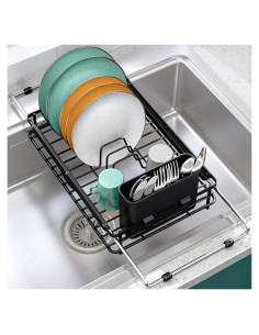 Escurridor de Platos Expandible TOOLF Compacto 53 cm Acero Inoxidable