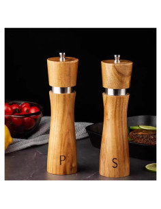 Juego de Molinillos de Sal y Pimienta Han&field 20 cm Madera Acacia