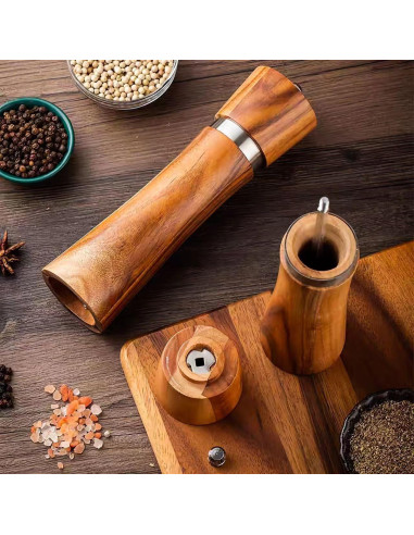 Juego de Molinillos de Sal y Pimienta Han&field 20 cm Madera Acacia