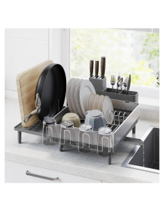 Estante Secador de Platos SONGMICS Acero Inoxidable 50.7x48.6cm