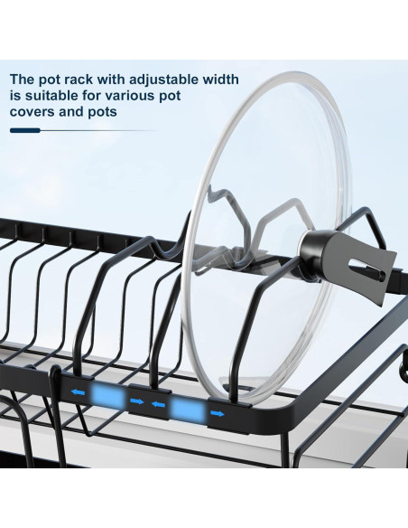 Estante para Secar Platos Aonee 2 Niveles Drenaje Removible