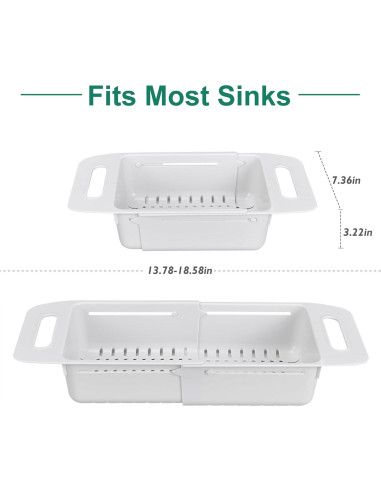 Colador Expandible VECELO para Fregadero 35-47 cm Gris