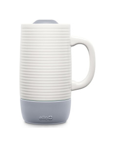 Taza de Viaje Ello Jane Cerámica 530ml Gris Resistente a Salpicaduras