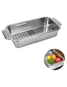 Estante Expandible LUEXBOX para Secar Platos Acero Inoxidable