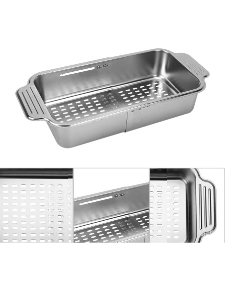 Estante Expandible LUEXBOX para Secar Platos Acero Inoxidable