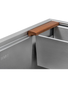 Colador de fregadero Ruvati 43.18x17.78 cm acero inoxidable 2