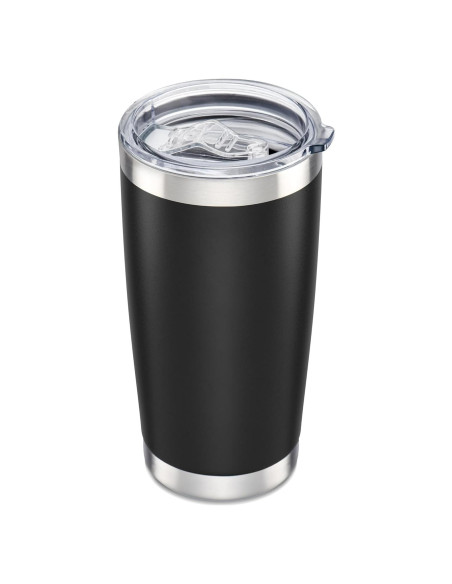 Taza de viaje Orebigo 20 oz acero inoxidable negro aislada