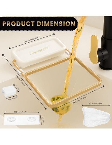 Colador Colgante EASELR para Fregadero de Cocina con 50 Bolsas