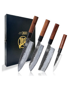 Juego de Cuchillos de Chef Japonés MITSUMOTO SAKARI 4 Piezas