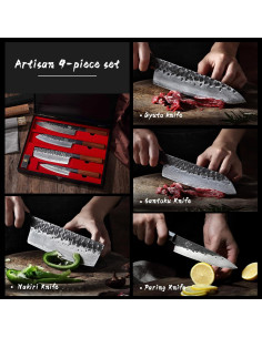 Juego de Cuchillos de Chef Japonés MITSUMOTO SAKARI 4 Piezas 2