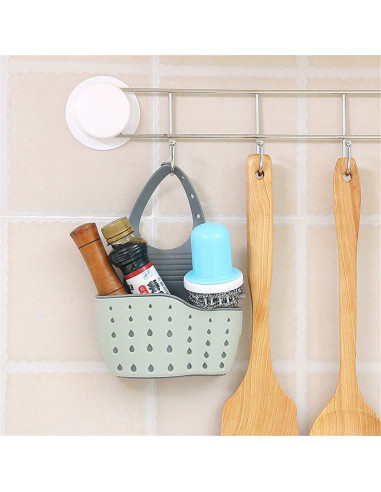 Cesta de Fregadero YYAALOA Estante de Almacenamiento Verde Salvia