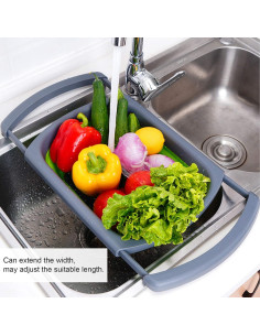 Colador Plegable HAOHIZE Verde 38.5x26.5 cm Antideslizante 2