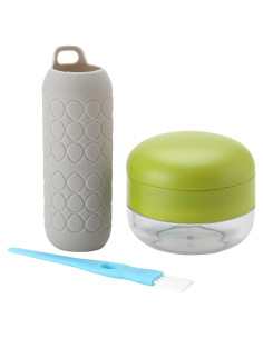 Juego de Prensa y Picadora de Ajo Houlime 3 Piezas Gris Verde