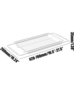 Escurridor de Platos Extensible MINGFANITY Acero Inoxidable 42-68 cm 2