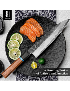 Cuchillo de Chef Japonés KAWAHIRO KH-6601 21cm Forjado VG10 2