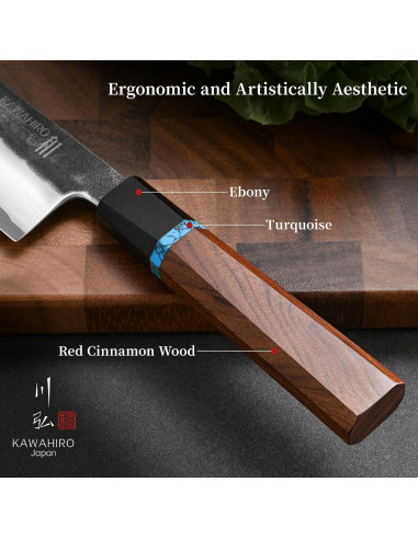 Cuchillo de Chef Japonés KAWAHIRO KH-6601 21cm Forjado VG10