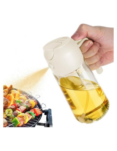 Dispensador de Aceite de Oliva Genérico 470ml 2 en 1 Blanco