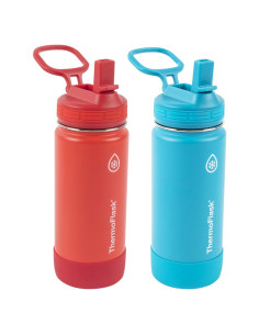 Botellas de Agua ThermoFlask para Niños 473 ml - Rojo/Azul