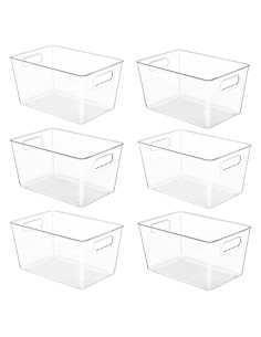 Contenedores Organizadores YIHONG 6 Piezas Transparentes 28x19cm