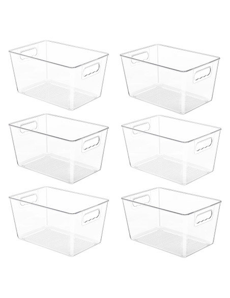 Contenedores Organizadores YIHONG 6 Piezas Transparentes 28x19cm