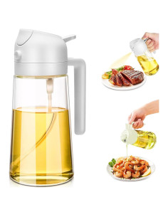 Botella de Spray de Aceite de Oliva XBllcyiv 470ml Vidrio Beige